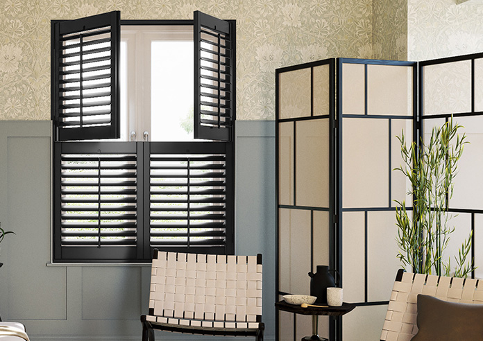 Bromley, Midnight Black - Tier on Tier Plantation Shutter - Image 3